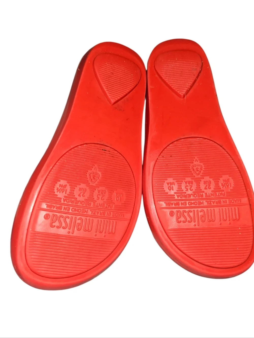 Mini Melissa Red Minnie & Mickey Mary Jane Jelly Shoes with Bow